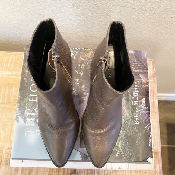 All saints Pebbled Leather Pointed Booties 36.5 - Picture 7 of 10